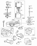 Air Cleaners Mufflers Diagram and Parts List for  Briggs and Stratton